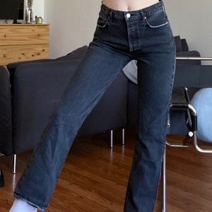 Agolde 90s high waisted black straight jeans